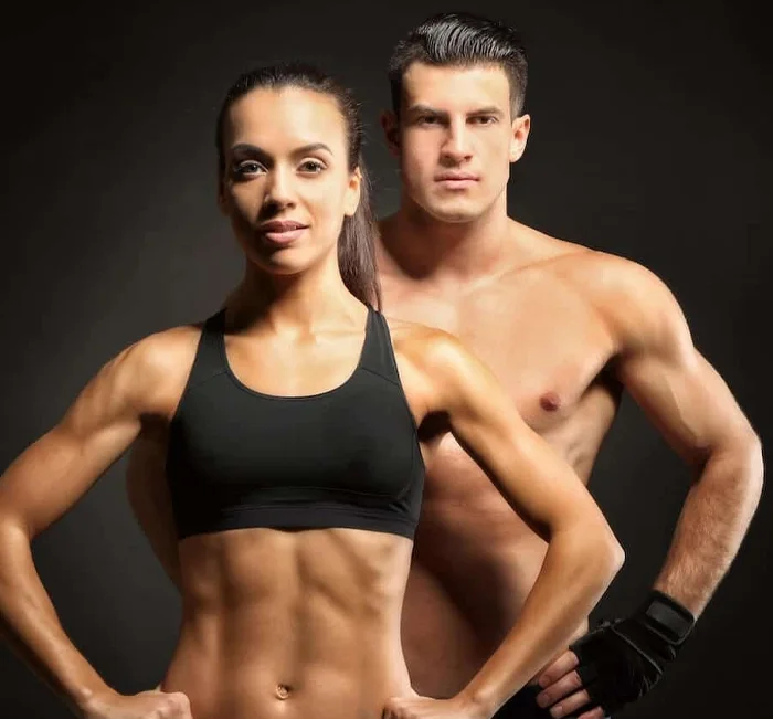 Fit, active couple who keep a healthy weight with everyday diet and exercise