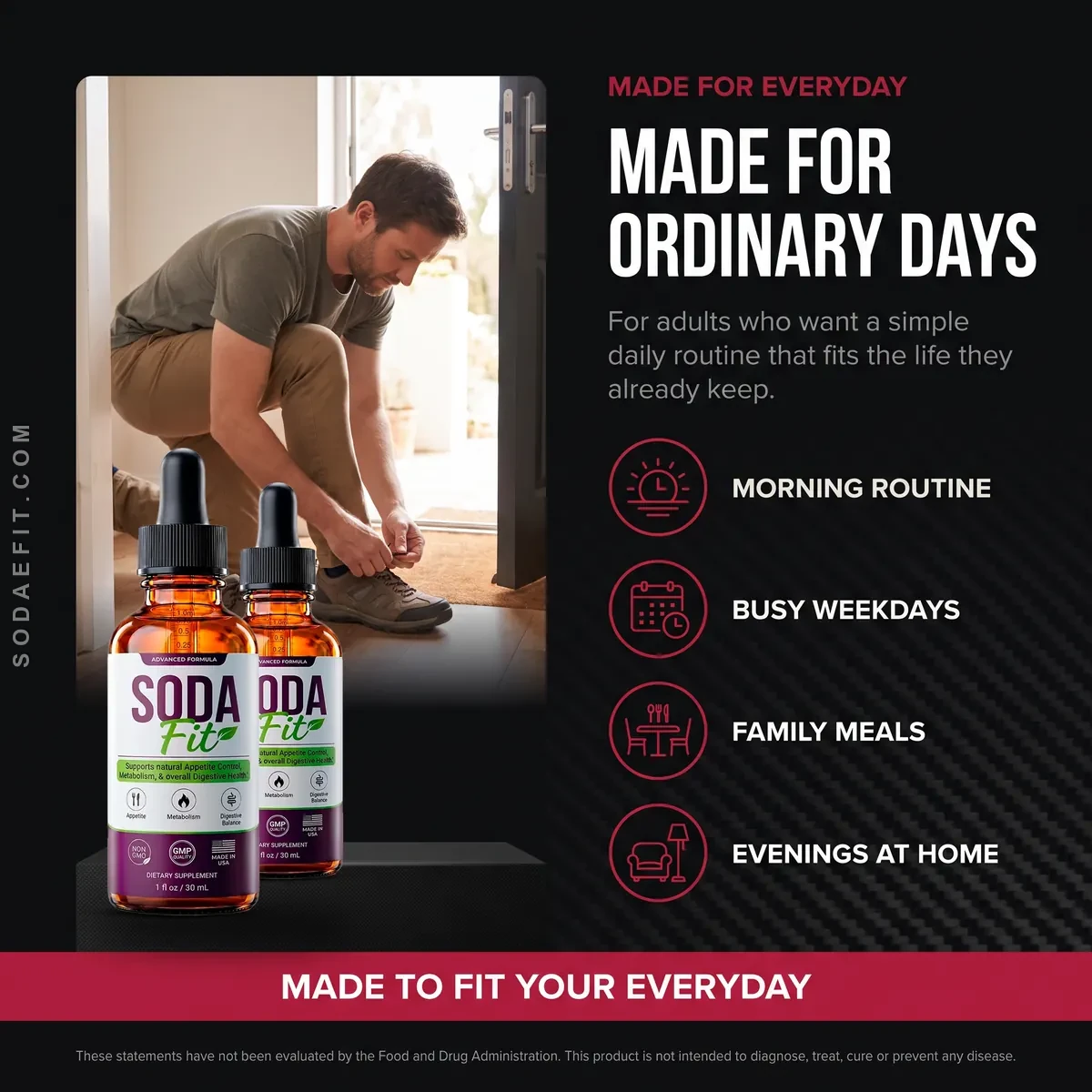 SodaFit is made for ordinary days: adults supporting healthy weight loss alongside diet and exercise