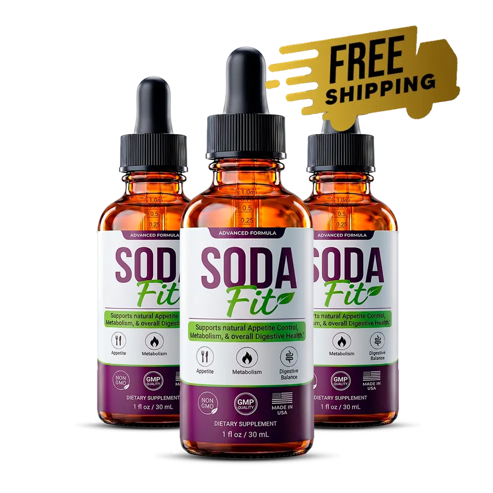 Three-bottle package of SodaFit with free shipping